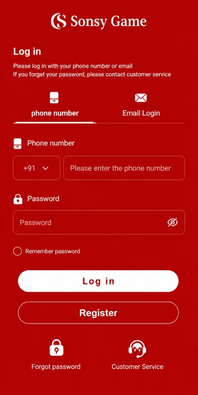 Sonsy Game Login